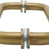 CKB 8" Shower Door Handle, Shower Glass Door Pull Back to Back Handle Compatible with 1/4" to 1/2" Thickness Glass for Frameless Shower Doors, Gold Plated with 304 Stainless Steel