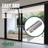 Stainless Steel Screw-on Track Cover for Sliding Patio Glass Doors - Replacement Hardware for Fixing Sliding Glass Door Track (6 Feet)