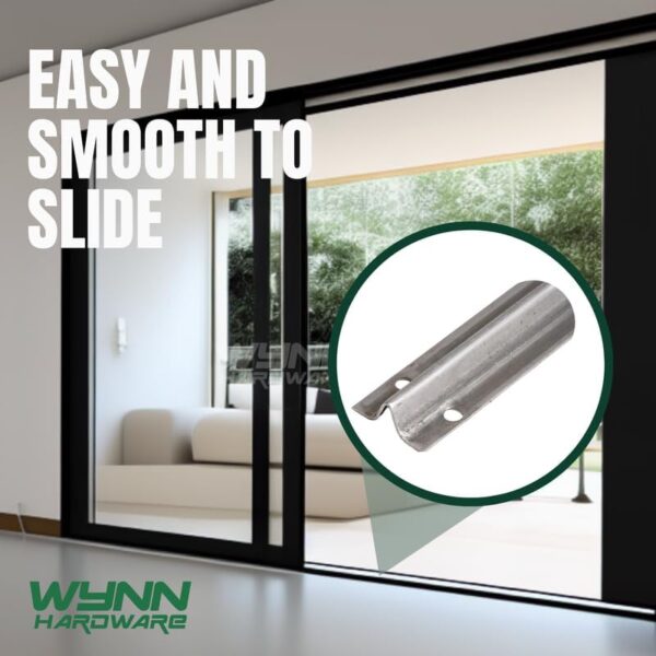 Stainless Steel Screw-on Track Cover for Sliding Patio Glass Doors - Replacement Hardware for Fixing Sliding Glass Door Track (6 Feet)