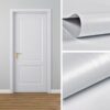White Wood Wallpaper - White Wood Contact Paper - Peel and Stick Wallpaper Modern – Self-Adhesive Removable Wall Paper for Cabinets Countertop Furniture Kitchen Wall, Easy to Clean 17.7”×393” Vinyl