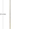 Brightech Leaf Pharmacy LED Reading Lamp, Dimmable Floor Lamp with Easy Rotation over Chair or Desk for Living Rooms & Offices, Adjustable Standing Tall Lamp, For Sewing & Crafts, Antique Brass (Gold)