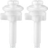 Jetec 2 Pieces Toilet Seat Screws Replacement Kit Plastic Bolts with Plastic Nuts and Washers Parts Kit for Fixing The Top Toilet Seat, White