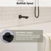 Bathroom Luxury Shower System Set 12 Inch Rainfall Shower Head System High Pressure Rainfall Shower Faucet in Matte Black Shower Head,Wall Mounted (12" 3-Function, Matte Black)