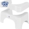 Squatty Potty The Original Bathroom Toilet Stool - Adjustable 2.0, Convertible to 7" or 9" Height with Removable Topper for Adults and Kids White