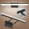 Adjustable LED Bathroom Vanity Light Fixture Wall Cabinet 18W 24inch Matte Black Natural White Light 4000K for Makeup Bathroom Lighting Over Mirror (24in Non Dimmable)
