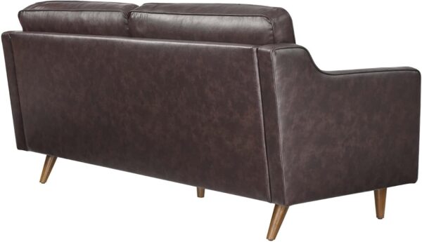 Modway Impart Upholstered Genuine Leather Sofa in Brown