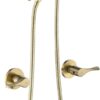 2 Handle Shower Faucet Set with Tub Spout Bathtub Shower Faucet Combo Set Shower System Complete Tub and Shower Trim Kit Brushed Gold Wall Mounted Shower Fixtures