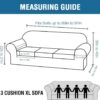 H.VERSAILTEX Modern Velvet Plush 4 Piece High Stretch Sofa Slipcover Cover Form Fit Luxury Thick Velvet Extra Large Sofa Cover for 3 Cushion Couch Width Up to 97 Inch (XL Sofa, Brown)