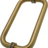 CKB 8" Shower Door Handle, Shower Glass Door Pull Back to Back Handle Compatible with 1/4" to 1/2" Thickness Glass for Frameless Shower Doors, Gold Plated with 304 Stainless Steel