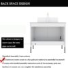 30" Bathroom Vanity with Sink, Modern Bathroom Vanities with 2 Soft-Closing Doors, Freestanding Bathroom Cabinet with Ceramic Basin and Carrara White Sintered Stone Counter Top-Colmar, White