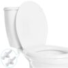 Jetec 2 Pieces Toilet Seat Screws Replacement Kit Plastic Bolts with Plastic Nuts and Washers Parts Kit for Fixing The Top Toilet Seat, White