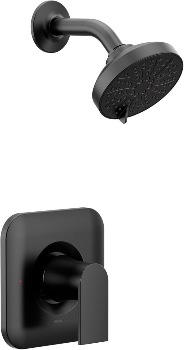 Moen T2472EPBL Genta LX Posi-Temp Pressure Balancing Eco-Performance Modern Shower Only Trim Valve Required, Matte Black