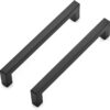 Ravinte 35 Pack 6-1/4 Inch Kitchen Square Cabinet Handles Matte Black Stainless Steel Drawer Pulls Hardware