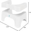 Squatty Potty The Original Bathroom Toilet Stool - Adjustable 2.0, Convertible to 7" or 9" Height with Removable Topper for Adults and Kids White