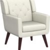 51Ryb27ZjgL._AC_SL1230_.jpg Accent Chair Button-Tufted Upholstered Living Room Chairs Comfy Reading Chair Mid Century Modern Chair with Linen Fabric Lounge Arm Chairs for Living Room Bedroom (Beige Set of 2)