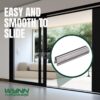 Sliding Door Repair Track Cover Repair Worn Damaged Sliding Glass Door Repair Horizontal Sliding Window Tracks Stainless Steel | Track Replacement for Patio Glass Door Repair (8 Feet)