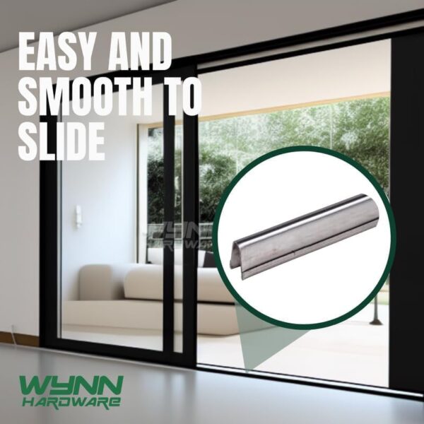 Sliding Door Repair Track Cover Repair Worn Damaged Sliding Glass Door Repair Horizontal Sliding Window Tracks Stainless Steel | Track Replacement for Patio Glass Door Repair (8 Feet)