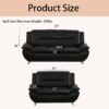 A Ainehome Sectional Sofa Sets, Living Room Furniture Sets Modern Faux Leather Sofa Couch 5-Seat Sofa for Living Room(A-Black, Sofa+Loveseat)