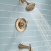 Delta T14494-CZ Linden Shower Faucet, Without Rough, Champagne Bronze