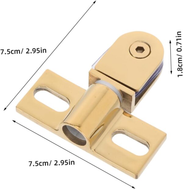 Heavy Duty Pivot Door Hinge Stainless Steel Two Way Opening Hardware for Shower Glass Doors with Screws Modern Design Fit Elegant Appearance