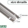 Stainless Steel Screw-on Track Cover for Sliding Patio Glass Doors - Replacement Hardware for Fixing Sliding Glass Door Track (6 Feet)