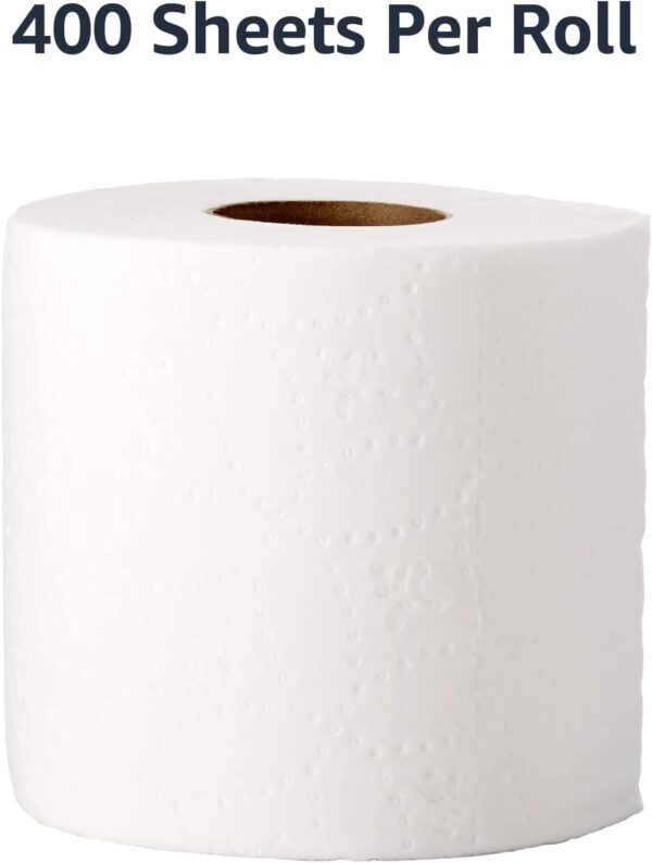 AmazonCommercial 2-Ply White Ultra Plus Individually Wrapped Toilet Paper/Bath Tissue (416975)|Bulk | Septic Safe | FSC Certified | 400 Sheets per Roll (80 Rolls)(4.1 x 3.5 Sheet)