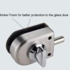 Set of 2 NUZAMAS 304 Stainless Steel Glass Door Locks, Floor Latch Lock, Bolt Ground Lock for Bathroom Toilet Shop Frameless Glass Doors - Half Round