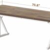 70.8-Inch Executive Desk with Power Outlet, Large Office Desk, Long Home Office Table, Big Writing Computer Tbale, Modern Work from Home Desk Office Furniture for Laptop, White
