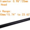 15.74" to 23.62" Shower Door Glass Support Bar,201 Stainless Steel Wall-to-Glass for Fixed Frameless Shower 8-12mm Glass Panel,Black
