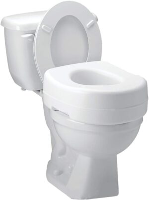 Carex Toilet Seat Riser - Adds 5.5 Inch of Toilet Height - Raised Toilet Seat with 300 Pound Weight Capacity, Slip-Resistant, Toilet Riser, Elevated Toilet Seat