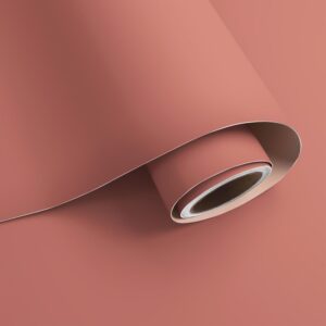 VaryPaper 15.7''x315'' Coral Pink Contact Paper Peel and Stick Modern Pink Wallpaper for Bedroom Bathroom Waterproof Removable Self Adhesive Wall Paper Decorative Contact Paper for Cabinets Desk