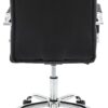 High Back Desk Chair, Modern PU Leather Home Office Task Chair with Arms, Adjustable Swivel Computer Executive Chair with Wheels (Black)