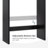 Over The Toilet Storage Cabinet, Over The Toilet Storage with Adjustable Shelf and Double Doors, Above Toilet Storage Cabinet for Bathroom Storage Over Toilet Bathroom Organizer (Black)