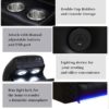 Living Room Furniture Set Black Leather Sofa Living Room Set Power Recliner Adjustable Sofa,Loveseat and Chair with Cup Holders/Storage Console/LED Light/UPS Port for Living Room, Office