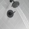 Delta T14235 Saylor Monitor 14 Series Single Function Pressure Balanced Shower Only - Less Rough-In Valve - Matte Black