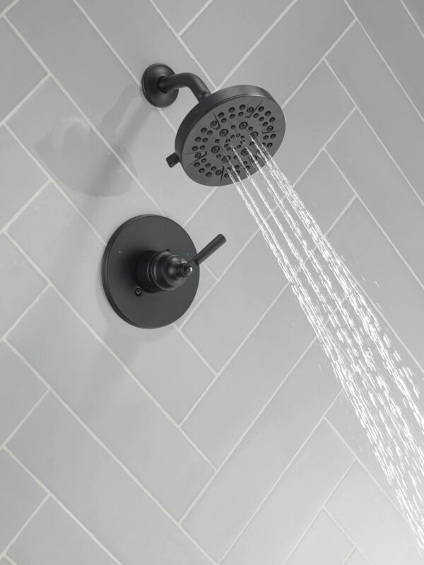 Delta T14235 Saylor Monitor 14 Series Single Function Pressure Balanced Shower Only - Less Rough-In Valve - Matte Black