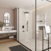Bathroom Luxury Shower System Set 12 Inch Rainfall Shower Head System High Pressure Rainfall Shower Faucet in Matte Black Shower Head,Wall Mounted (12" 3-Function, Matte Black)