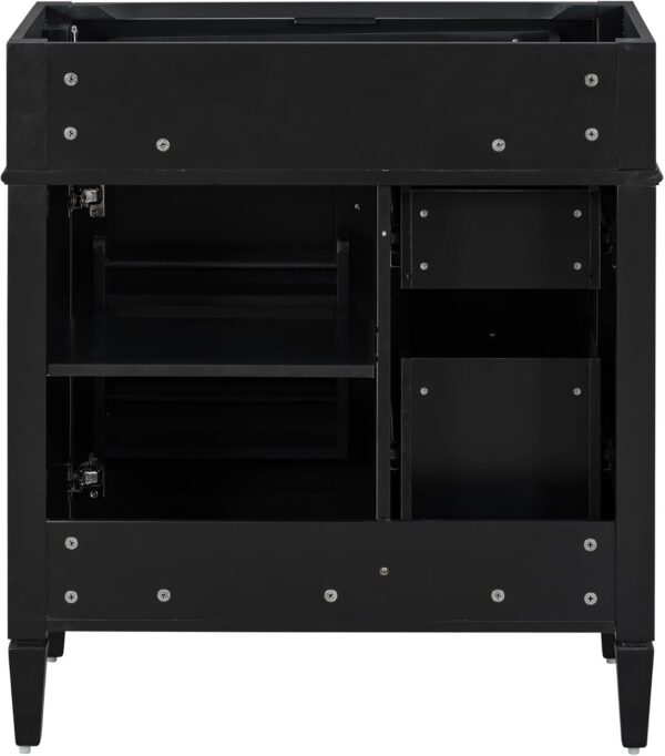 30" Bathroom Vanity with Single Sink Combo, Modern Undermount Bathroom Sink Cabinet with 2 Drawers and a Tip-Out Drawer, Freestanding Bathroom Vanities, Soft Closing, Solid Wood Frame