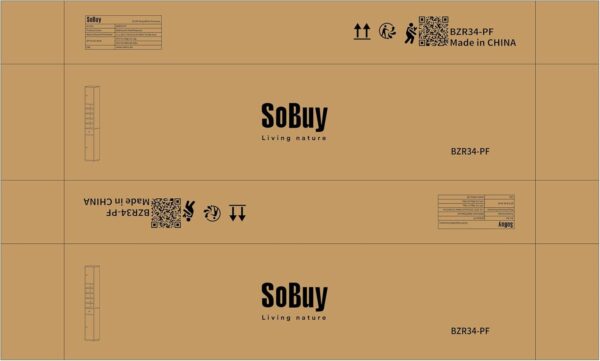 SoBuy Bathroom Narrow Storage Cabinet Skinny Tall Unit with Adjustable Shelves Slender Anti-Tipping Floor Standing Cupboard, Natural BZR34-PF