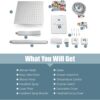 Aolemi Ceiling Mount Shower System Rain Shower Head with Handheld Spray High Pressure Shower Faucet Set Rough-in Valve Shower Trim Kit Included Bathroom Polish Chrome 12 Inch Ceiling Shower Head