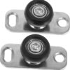Zerodeko 2pcs Shower Door Guide Sliding Glass Door Bottom Guides Modern Stainless Steel Floor Mount