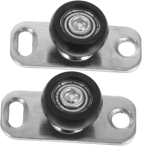 Zerodeko 2pcs Shower Door Guide Sliding Glass Door Bottom Guides Modern Stainless Steel Floor Mount