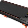 Walking Pad Treadmill, WalkDate Incline Walking Pad Under Desk Treadmills 330 Lbs Capacity, 2.5HP Low Noise Portable Running Machine for Home and Office, with LED Display, Remote Control, Beige