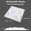 61215yhZL-L._AC_SL1500_.jpg Art3dwallpanels Acoustic Panels with Tape 20 Pack Soundproof Wall Panels Acoustic Foam Panels Sound Dampening Panels, 3D Wall Panels Sound Absorbing Panels, 12" X 12", White