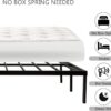 Queen Size Bed Frame with Steel Slats Support, Sturdy and Durable, No Box Spring Needed, 16 Inch High 3500lbs Heavy Duty Metal Platform Frames with Storage, Noise-Free, Black