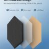 Hexagon Acoustic Panels, Kuchoow Soundproof Wall Panels Self-Adhesive, 18 Pack High Density Sound Absorbing Panels, 12"X10"X0.4" Acoustic Treatment for Recording Studio Office Home, Black