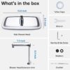 G-Promise All Metal 14 Inch Rain Shower Head with 16 Inch Adjustable Extension Arm | High Pressure Rainfall Showerhead | Luxury Modern Look Rectangular Large Waterfall Showerhead (Chrome)