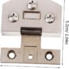 DOITOOL Modern Style No Drilling Glass Door Hinge 4pcs Stainless Steel Easy Install for Shower Doors