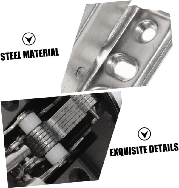 Homoyoyo 4pcs Slow Closing Cabinet Hinge Damping Hinges for Glass Doors Corrosion-Proof Steel Modern Design Easy to Install