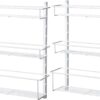 ClosetMaid Adjustable 3 Shelf Spice Rack Organizer Kitchen Pantry Storage for Cabinet Door or Wall Mount with Metal Shelves, White (2 Pack)
